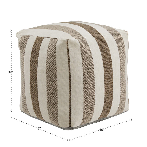 Dinant Polyester Pouf Ottoman Plush Accent Seating for Modern Living Rooms and Spaces