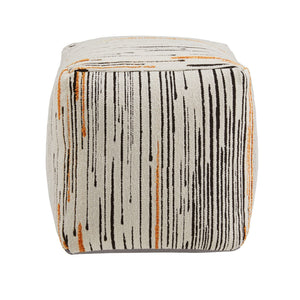 Dinant Polyester Pouf Ottoman Plush Accent Seating for Modern Living Rooms and Spaces
