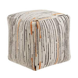 Dinant Polyester Pouf Ottoman Plush Accent Seating for Modern Living Rooms and Spaces