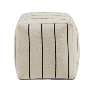 Dinant Polyester Pouf Ottoman Plush Accent Seating for Modern Living Rooms and Spaces