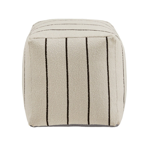 Dinant Polyester Pouf Ottoman Plush Accent Seating for Modern Living Rooms and Spaces
