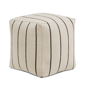Dinant Polyester Pouf Ottoman Plush Accent Seating for Modern Living Rooms and Spaces