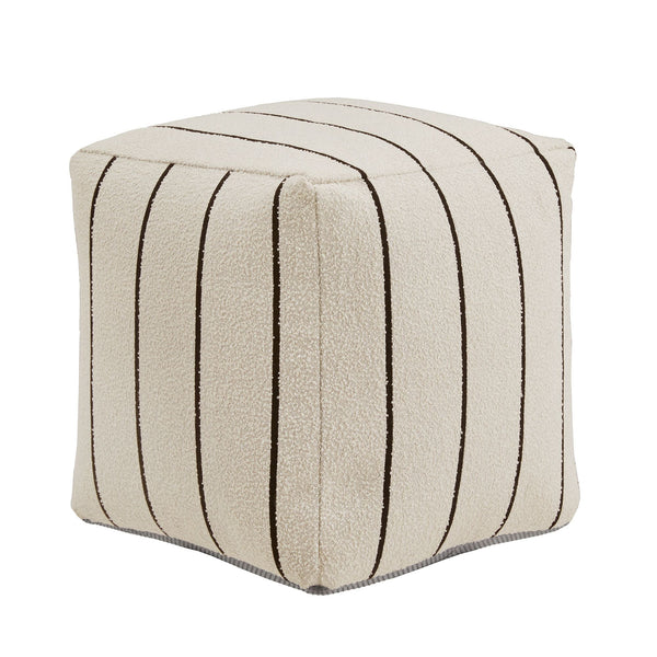 Dinant Polyester Pouf Ottoman Plush Accent Seating for Modern Living Rooms and Spaces