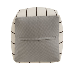 Dinant Polyester Pouf Ottoman Plush Accent Seating for Modern Living Rooms and Spaces