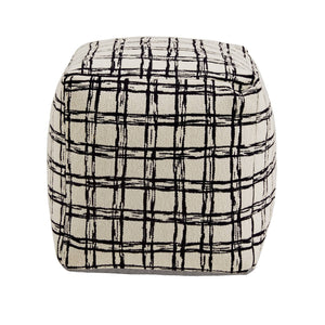 Dinant Polyester Pouf Ottoman Plush Accent Seating for Modern Living Rooms and Spaces