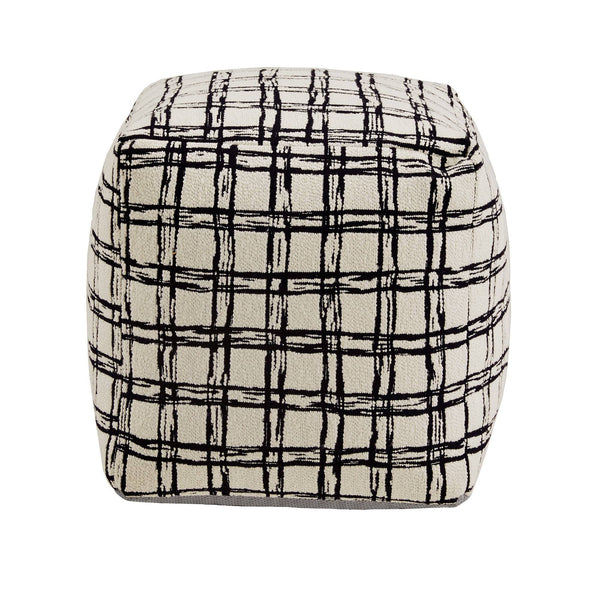 Dinant Polyester Pouf Ottoman Plush Accent Seating for Modern Living Rooms and Spaces