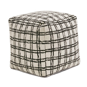Dinant Polyester Pouf Ottoman Plush Accent Seating for Modern Living Rooms and Spaces