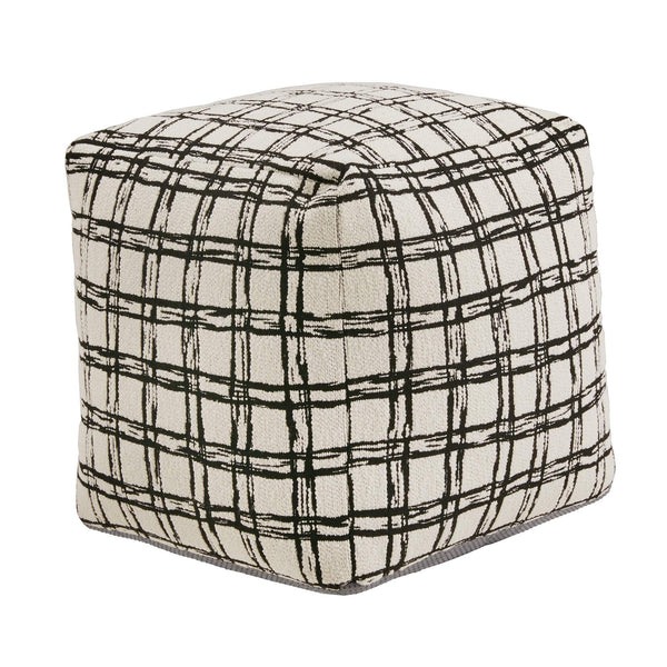 Dinant Polyester Pouf Ottoman Plush Accent Seating for Modern Living Rooms and Spaces