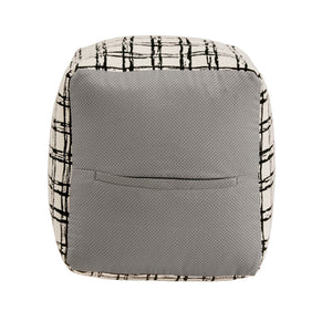 Dinant Polyester Pouf Ottoman Plush Accent Seating for Modern Living Rooms and Spaces