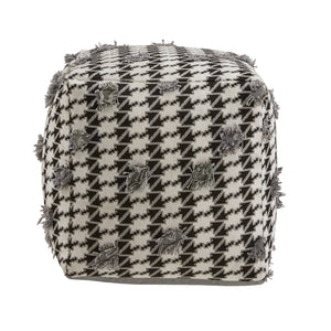 Dinant Polyester Pouf Ottoman Plush Accent Seating for Modern Living Rooms and Spaces