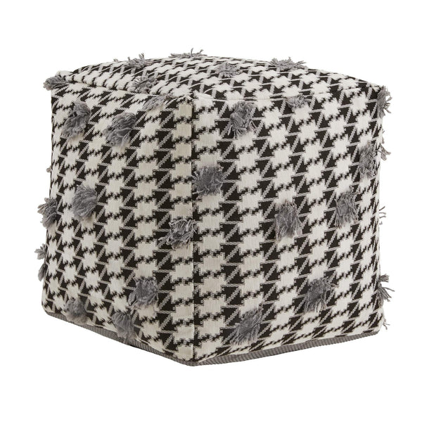 Dinant Polyester Pouf Ottoman Plush Accent Seating for Modern Living Rooms and Spaces