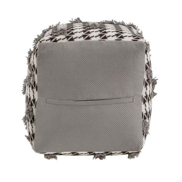 Dinant Polyester Pouf Ottoman Plush Accent Seating for Modern Living Rooms and Spaces