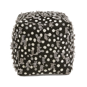 Dinant Polyester Pouf Ottoman Plush Accent Seating for Modern Living Rooms and Spaces