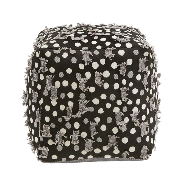 Dinant Polyester Pouf Ottoman Plush Accent Seating for Modern Living Rooms and Spaces