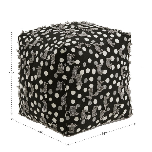 Dinant Polyester Pouf Ottoman Plush Accent Seating for Modern Living Rooms and Spaces