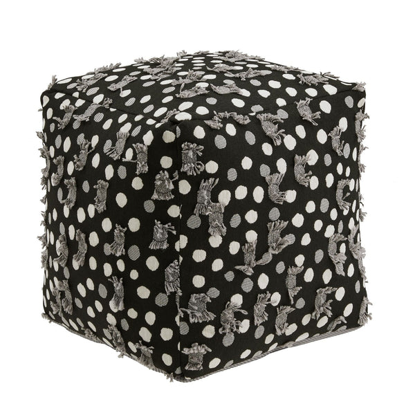 Dinant Polyester Pouf Ottoman Plush Accent Seating for Modern Living Rooms and Spaces