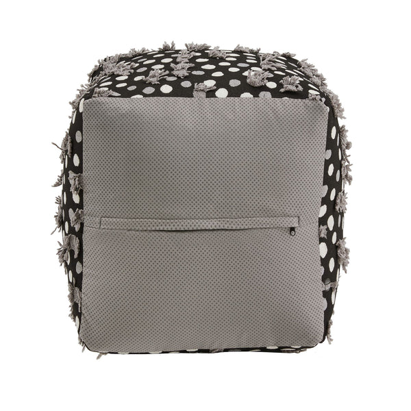 Dinant Polyester Pouf Ottoman Plush Accent Seating for Modern Living Rooms and Spaces