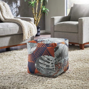 Dinant Polyester Pouf Ottoman Plush Accent Seating for Modern Living Rooms and Spaces