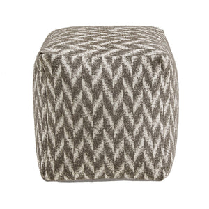 Dinant Polyester Pouf Ottoman Plush Accent Seating for Modern Living Rooms and Spaces