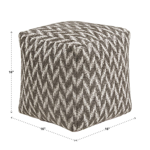 Dinant Polyester Pouf Ottoman Plush Accent Seating for Modern Living Rooms and Spaces