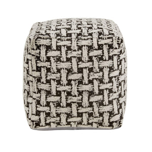 Dinant Polyester Pouf Ottoman Plush Accent Seating for Modern Living Rooms and Spaces