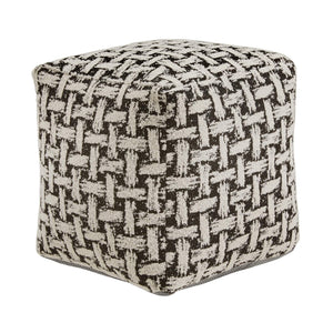 Dinant Polyester Pouf Ottoman Plush Accent Seating for Modern Living Rooms and Spaces