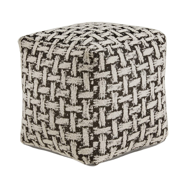 Dinant Polyester Pouf Ottoman Plush Accent Seating for Modern Living Rooms and Spaces