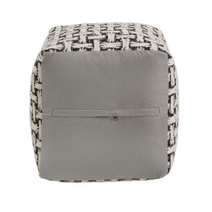 Dinant Polyester Pouf Ottoman Plush Accent Seating for Modern Living Rooms and Spaces