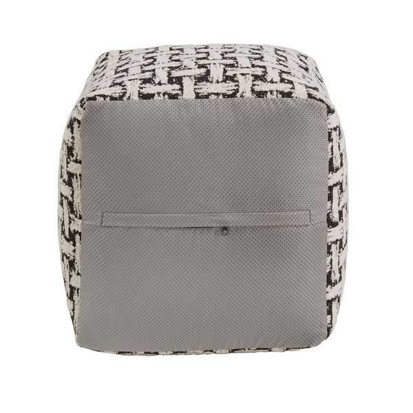 Dinant Polyester Pouf Ottoman Plush Accent Seating for Modern Living Rooms and Spaces