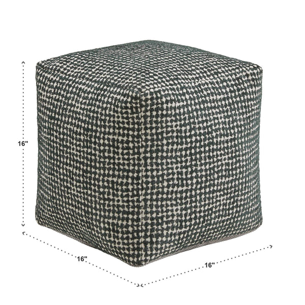 Dinant Polyester Pouf Ottoman Plush Accent Seating for Modern Living Rooms and Spaces