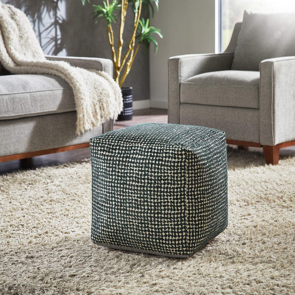 Dinant Polyester Pouf Ottoman Plush Accent Seating for Modern Living Rooms and Spaces