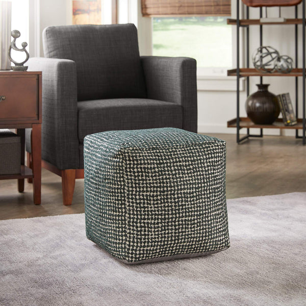 Dinant Polyester Pouf Ottoman Plush Accent Seating for Modern Living Rooms and Spaces