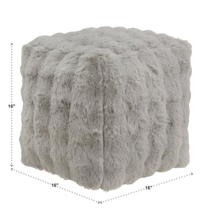 Dinant Polyester Pouf Ottoman Plush Accent Seating for Modern Living Rooms and Spaces
