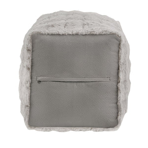 Dinant Polyester Pouf Ottoman Plush Accent Seating for Modern Living Rooms and Spaces