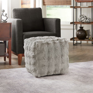 Dinant Polyester Pouf Ottoman Plush Accent Seating for Modern Living Rooms and Spaces