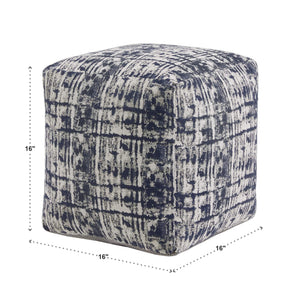 Dinant Polyester Pouf Ottoman Plush Accent Seating for Modern Living Rooms and Spaces