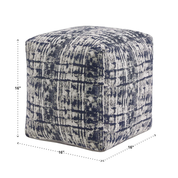 Dinant Polyester Pouf Ottoman Plush Accent Seating for Modern Living Rooms and Spaces