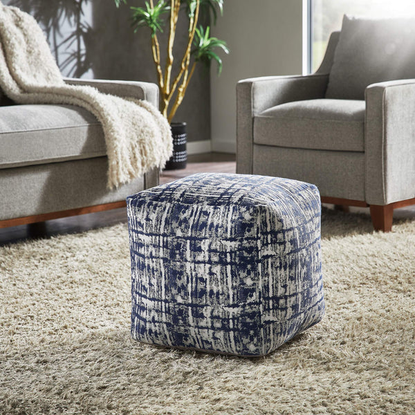 Dinant Polyester Pouf Ottoman Plush Accent Seating for Modern Living Rooms and Spaces
