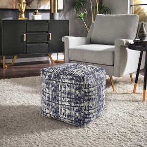 Dinant Polyester Pouf Ottoman Plush Accent Seating for Modern Living Rooms and Spaces