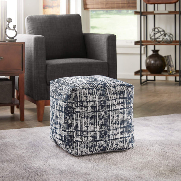 Dinant Polyester Pouf Ottoman Plush Accent Seating for Modern Living Rooms and Spaces