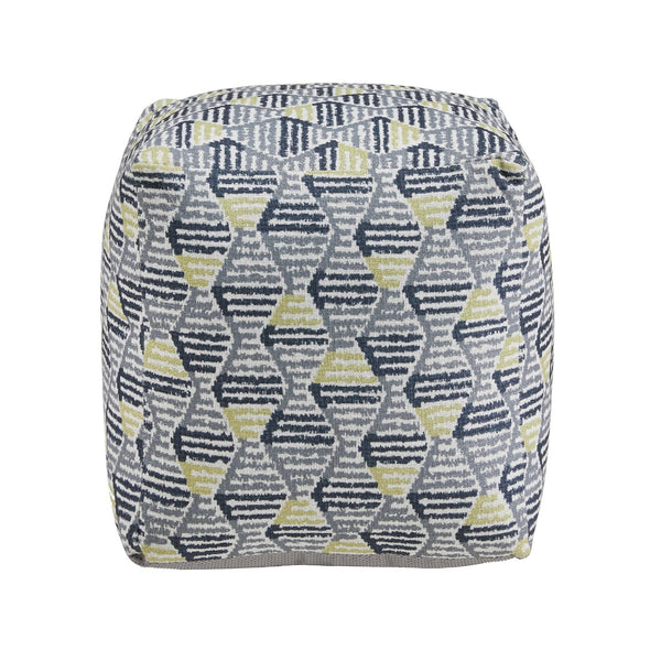 Dinant Polyester Pouf Ottoman Plush Accent Seating for Modern Living Rooms and Spaces