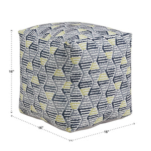 Dinant Polyester Pouf Ottoman Plush Accent Seating for Modern Living Rooms and Spaces