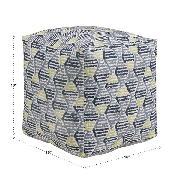 Dinant Polyester Pouf Ottoman Plush Accent Seating for Modern Living Rooms and Spaces