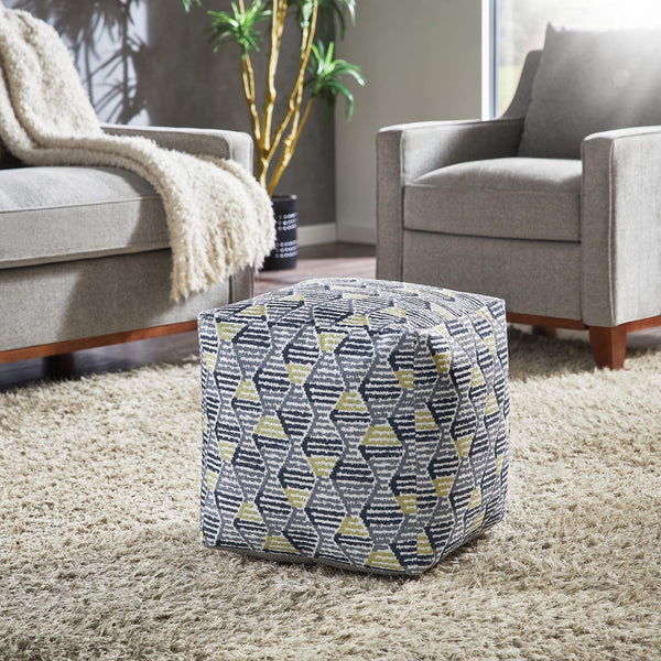Dinant Polyester Pouf Ottoman Plush Accent Seating for Modern Living Rooms and Spaces