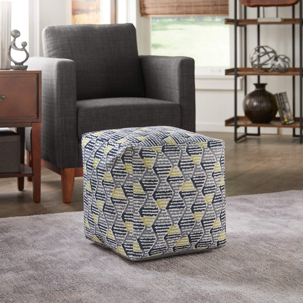 Dinant Polyester Pouf Ottoman Plush Accent Seating for Modern Living Rooms and Spaces