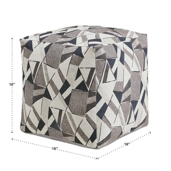 Dinant Polyester Pouf Ottoman Plush Accent Seating for Modern Living Rooms and Spaces