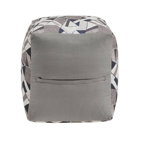 Dinant Polyester Pouf Ottoman Plush Accent Seating for Modern Living Rooms and Spaces