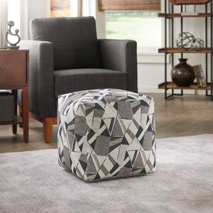 Dinant Polyester Pouf Ottoman Plush Accent Seating for Modern Living Rooms and Spaces