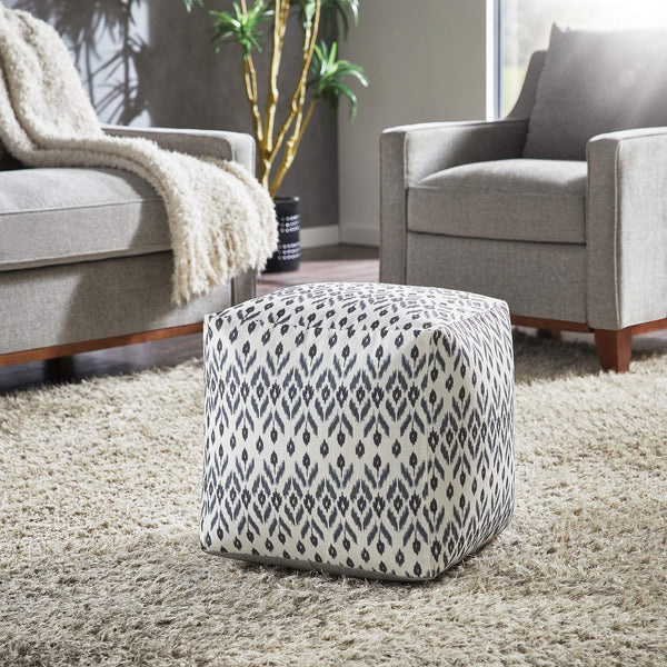 Dinant Polyester Pouf Ottoman Plush Accent Seating for Modern Living Rooms and Spaces