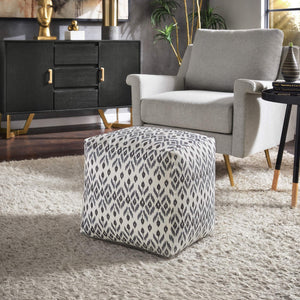 Dinant Polyester Pouf Ottoman Plush Accent Seating for Modern Living Rooms and Spaces